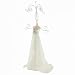 White Bridal Gown Jewelry Stand Bow - 17"H