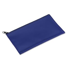Lightweight Vinyl Bank Deposit Utility Zipper Bag, 11w x 6h, Blue (PMF04620) by PM COMPANY