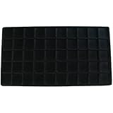 1 X 2 Black 50 Slot Pendant Jewelry Showcase Display Tray Inserts