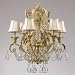 Crystorama 6716 Champagne Voltaire Collection - 6 Light Chandelier - 6716
