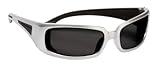 IMAGE OF Body Glove 90413 V-Line+ Dual-Lens High Impact Safety Glasses, Silver Frame, Smoke Lens