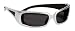 Body Glove 90413 V-Line+ Dual-Lens High Impact Safety Glasses, Silver Frame, Smoke Lens