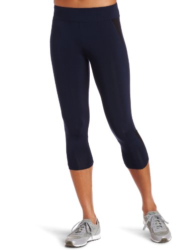 Oiselle Women's Lesley Knickers Performance Capri (Indigo, Small)