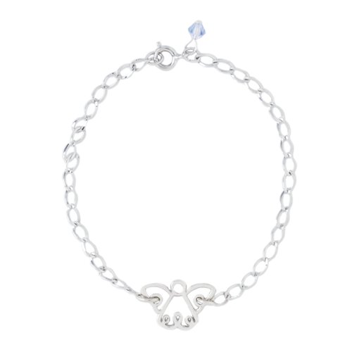 Children's Sterling Silver Angel Bracelet by Bob Siemon, 6.5
