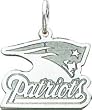 14K White Gold NFL New England Patriots Logo Charm