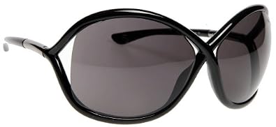 Click here to buy TOM FORD WHITNEY TF09 Sunglasses SMOKE LENS SHINY BLACK 199 64-14-110 by Tom Ford.