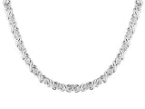 PLATINUM OVER STERLING SILVER DIAMOND ACCENT X DESIGN NECKLACE