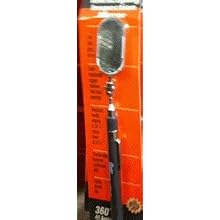 Ullman HTB-2T Pocket Telescopic Inspection Oval Mirror with Cushion Grips, 2" Length x 1" Width, 5-5/16" to 28-1/4" Extended Handle Length