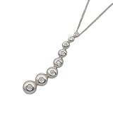 9ct White Gold 012 Ct Diamond Journey Pendant 18 Chain