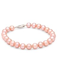 Radiance Pearls "Pearl Jewelry" 14K Gold Clasp 7.0-7.5mm Pink Freshwater Cultured Pearl Bracelet
