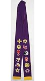 Interfaith Minister`s Stole purple gold