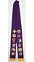 AzureGreen Interfaith Minister's Stole purple/ gold