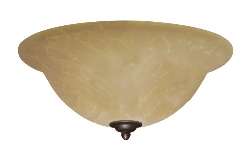 Emerson LK71VNB Amber Parchment Glass Light Fixture with Venetian Bronze Bowl Caps 12 5-Inch Wide 4 5-Inch HighB00555V9TQ