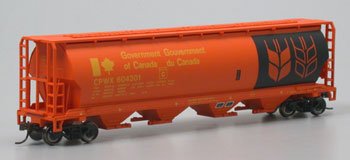 Bachmann Trains Government of Canada - Red 4 Bay Cylindrical Grain Hopper