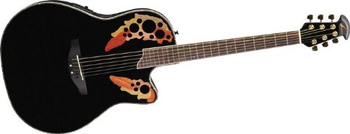 Ovation Celebrity Deluxe CC44 Acoustic-electric Guitar, Black
