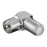 Adapter:F-Kupplung>Koaxial-Stecker, 90°, Winkel