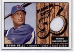 2003 Bowman Heritage Diamond Cuts Relics #'dC-VW Vernon Wells - Toronto Blue Jays (Piece of Authentic Game Used Jersey) (Baseball Cards)