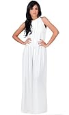 Koh Koh Womens Slimming Key Hole Sleeveless Maxi Dress