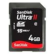 Sandisk Ultra II SDHC 4GB SD Memory Card (SDSDH-4096, BULK Static Pack, No Reader)