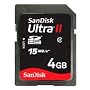 Sandisk Ultra II SDHC 4GB SD Memory Card (SDSDH-4096, BULK Static Pack, No Reader)