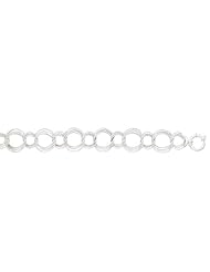 Sterling Silver Italian Fancy Bracelets Extra Long 8.25 AWSS-46-026825