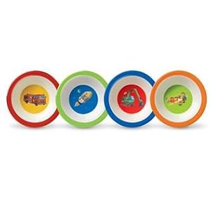 Vehicle Bowls (Set of 4) by Crocodile Creek