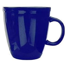 4 PAK - 20 oz. Cleveland Jumbo Mocha - Ceramic Coffee Soup Mocha Mugs. Blue by HercuGlass