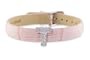 Diamond Clip On Initial letter "T" with Pink Leather Bracelet