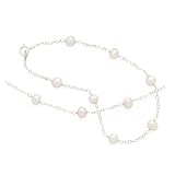 Sterling Silver Pink Fresh Water Pearl Necklace (18'') and Bracelet (7'') Set