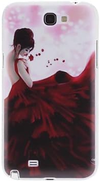 Girl in Red Long Dress Pattern Hard Case for Samsung Galaxy Note 2 N7100