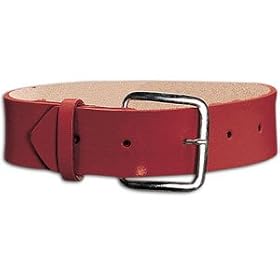 Buy Athletic Specialties 1 1 2 Leather Uniform Belt - ( sz. M, Scarlet ) by Athletic Specialties