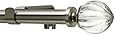 Levolor 43984783 Fluted Acrylic Rod Set, 36-to-66-Inch Width, 3/4-Inch Diameter, Satin Nickel