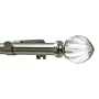 Levolor Fluted Acrylic Rod Set, Satin Nickel, 3/4-Inch Diameter, 36 to 66-Inch Width