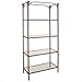 Store Fixture - 4 Glass Shelves Metal Finish: Satin Black