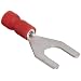 Morris Products 10118 Spade Terminal, Vinyl Insulated, Red, 22-16 Wire Size, 1/4" Stud Size (Pack of 100)