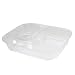 Dart C68NT2 19.1-Ounce Capacity 7.9 Inch Length by 6.2 Inch Width by 1.6 Inch Height Clearpac Large Nacho Tray Container with 2 Compartment 125-Pack (Case of 4)