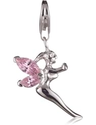 VINANI brand Germany 925 Sterling Silver Charm Pendant Fairy Zirconia Wing pink HFEE