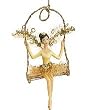 Club Pack of 12 Princess Garden Ballerina Fairy on Swing Christmas Ornaments