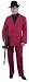 Men's Red Gangster Suit Costume Size: Large
