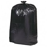 Earthsense Can Liners, 55-60 Gallons, 1.25 Milliliters, 38 x 58, Black, 100/Carton (RNW6050)