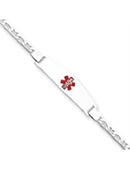 8 Inch 14k Gold White Gold Medical Jewelry Bracelet