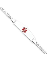 7 Inch 14k Gold White Gold Medical Jewelry Bracelet