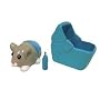 Zhu Zhu Pets Hamster Babies Muffin Dark Gray Baby with White Diaper