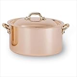 Stainless Steel / Copper Round Stew Pan Capacity: 1.6-Quart