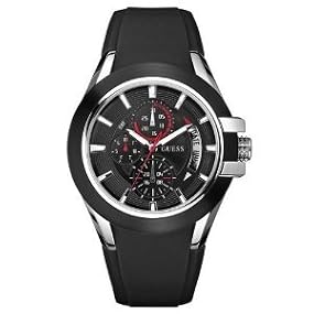 GUESS #U10575G1 Men's Ergonomic Multi Function 3 Dial Sports Watch