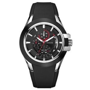 GUESS #U10575G1 Men's Ergonomic Multi Function 3 Dial Sports Watch