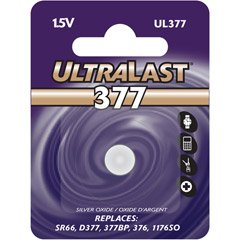 Ultralast UL-377 Watch/Electronic Battery D377B and 377BP Equivalent