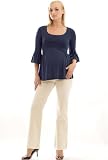 The Olian Lantern Sleeve Maternity/Nursing Top