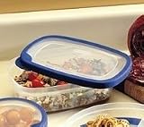 RUBBERMAID 5194RDEBLUBLU, 1.2 QT RECTANGLE, Case of 6