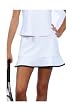 Acey Duecey: Anna Court Tennis Skirt: white w/ black trim